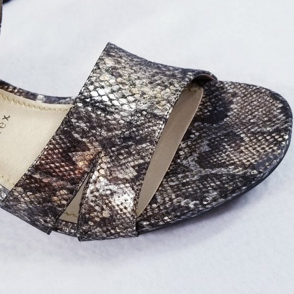 Anne Klein Sarry Wedge Snake Print Sandal - New - Picture 3 of 10